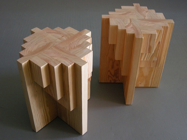 Parquet Table Stools